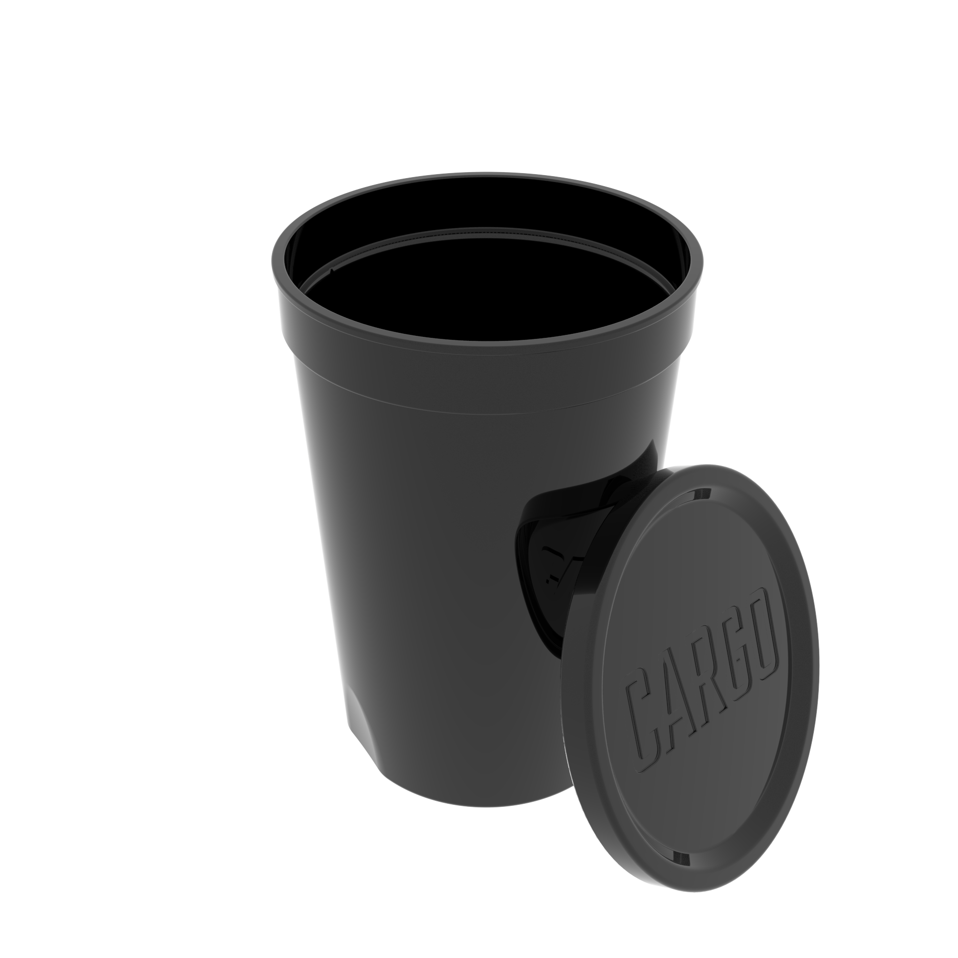 cargo cup with lid off